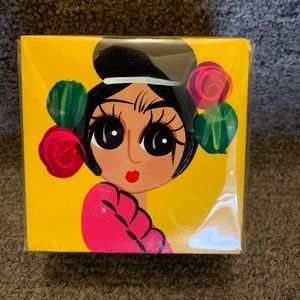 Hand painted small wood Frida Kahlo jewelry box